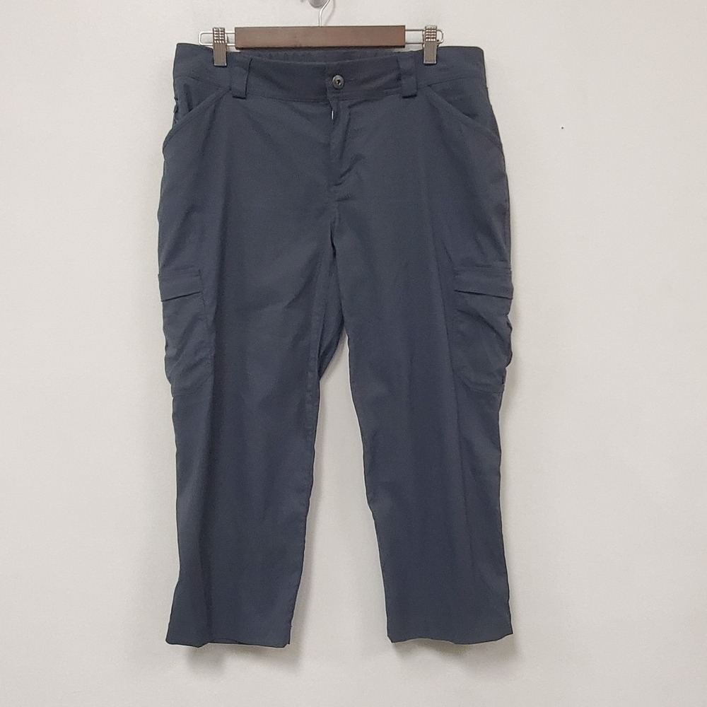 Duluth Womens Flexpedition Moto Utility Cargo Pants Size 12 Gray Nylon Blend
